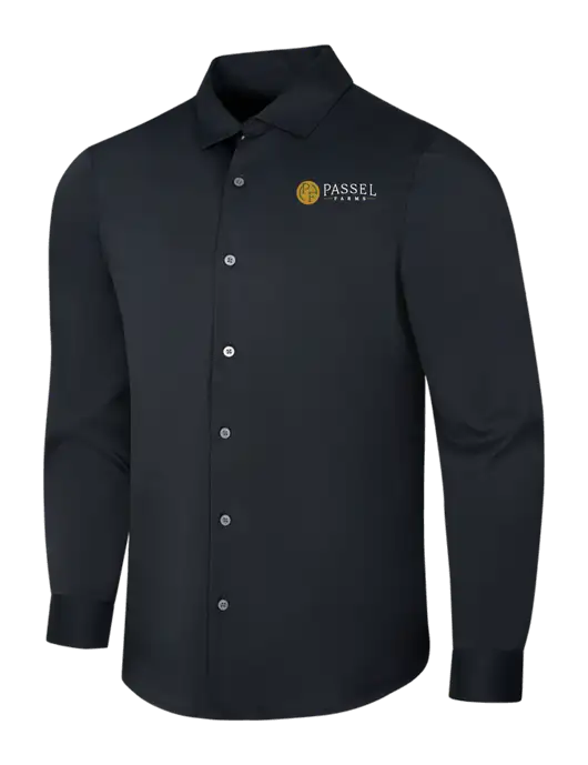 Black City Stretch Shirt w/Passel Farms Logo