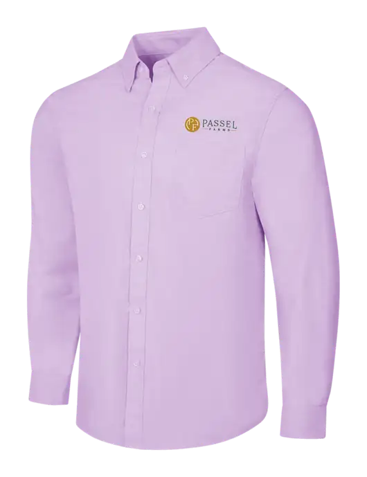 Soft Purple SuperPro Oxford Shirt w/Passel Farms Logo