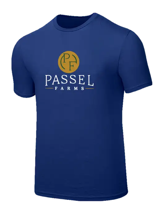 Seriously Soft Dark Royal T-Shirt w/Passel Farms Logo