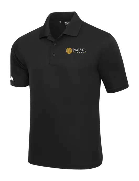 Adidas Black Basic Sport Polo w/Passel Farms Logo