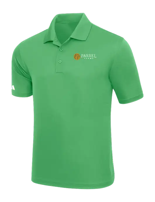 Adidas Kelly Green Basic Sport Polo w/Passel Farms Logo