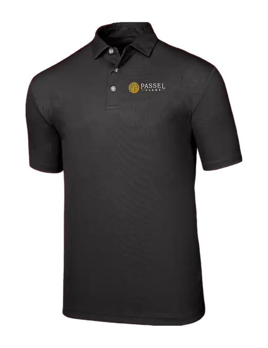 Callaway Birdseye Black Polo w/Passel Farms Logo