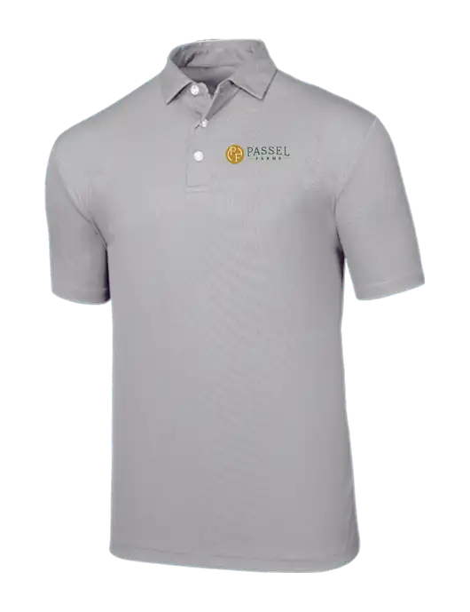 Callaway Birdseye Light Grey Polo w/Passel Farms Logo