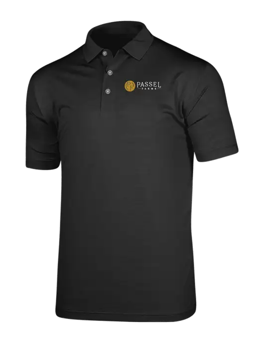 Callaway Vibrant Black Ventilated Polo w/Passel Farms Logo