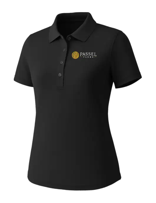 Callaway Womens Core Black Performance Polo w/Passel Farms Logo