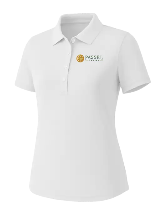 Callaway Womens Core Bright White Performance Polo w/Passel Farms Logo