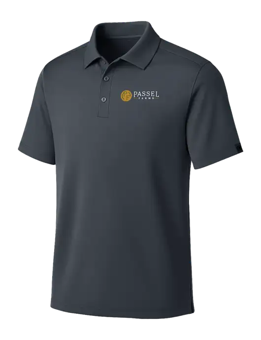 OGIO Dark Grey Framework Polo w/Passel Farms Logo