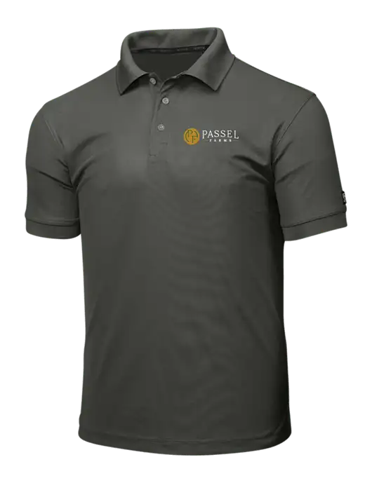 OGIO Medium Grey Caliber 2.0 Polo w/Passel Farms Logo