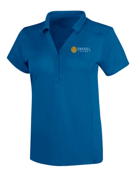 OGIO Royal Blue Womens Framework Polo w/Passel Farms Logo