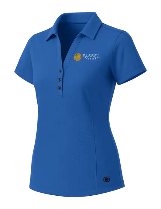 OGIO Womens Royal Blue ONYX Polo w/Passel Farms Logo