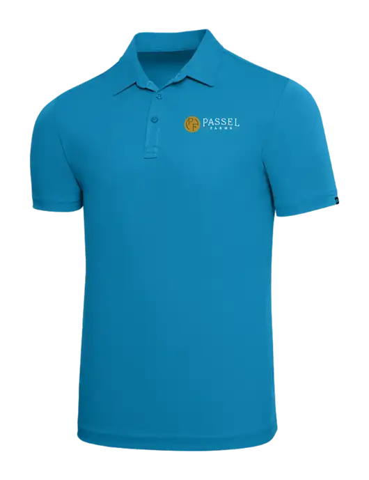 TravisMathew Sapphire Solid Oceanside Polo w/Passel Farms Logo