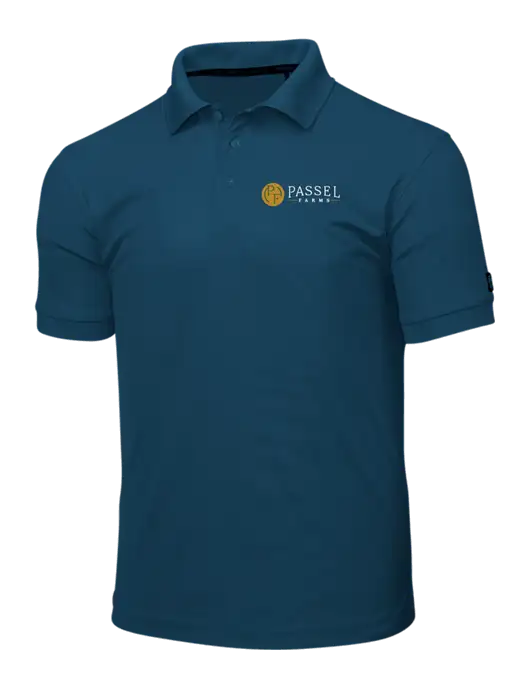 OGIO Light Navy Caliber 2.0 Polo w/Passel Farms Logo