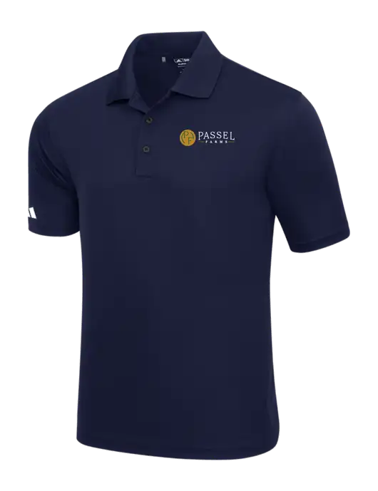 Adidas Navy Basic Sport Polo w/Passel Farms Logo