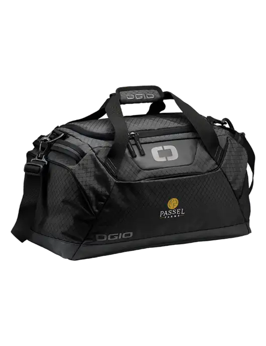 OGIO Black Catalyst Duffle
 w/Passel Farms Logo