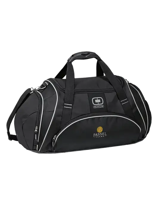 OGIO Black Crunch Duffel
 w/Passel Farms Logo