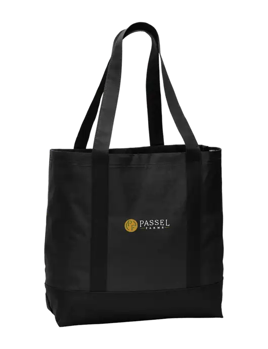 Carryall Black/Black Day Tote w/Passel Farms Logo