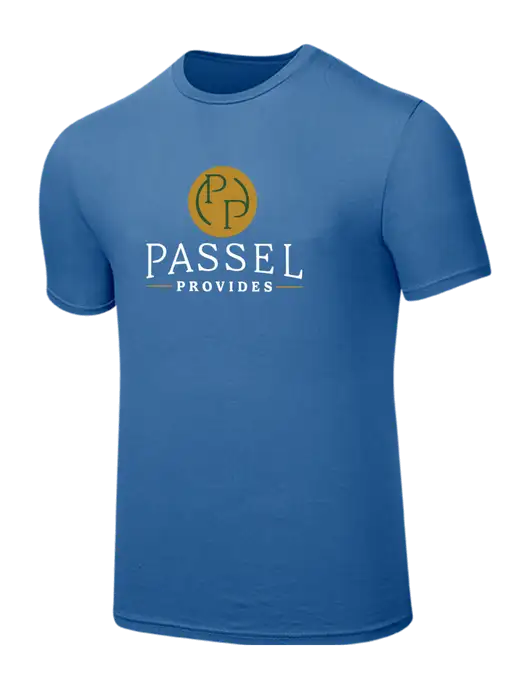 Seriously Soft Light Navy T-Shirt w/Passel Provides Logo