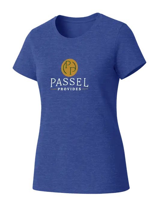 Womens Seriously Soft Royal Frost T-Shirt w/Passel Provides Logo