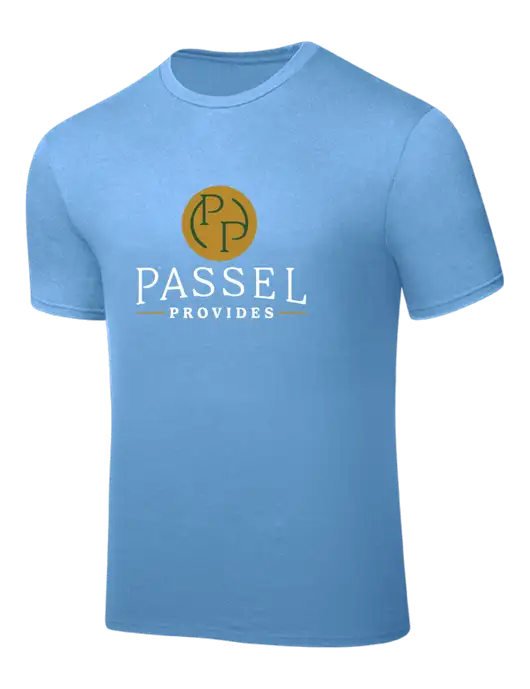 Carolina Blue PosiCharge Competitor Tee w/Passel Provides Logo