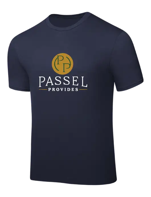 Navy PosiCharge Competitor Tee w/Passel Provides Logo