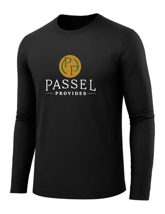 Long Sleeve Black PosiCharge Competitor Tee w/Passel Provides Logo