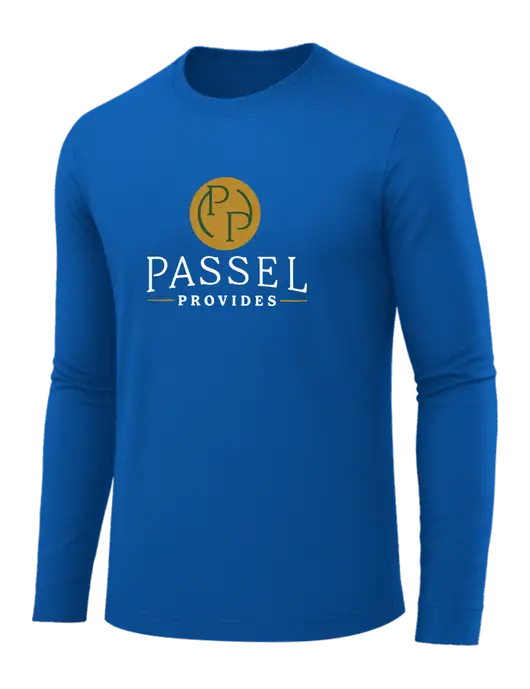 Long Sleeve Royal Blue PosiCharge Competitor Tee w/Passel Provides Logo