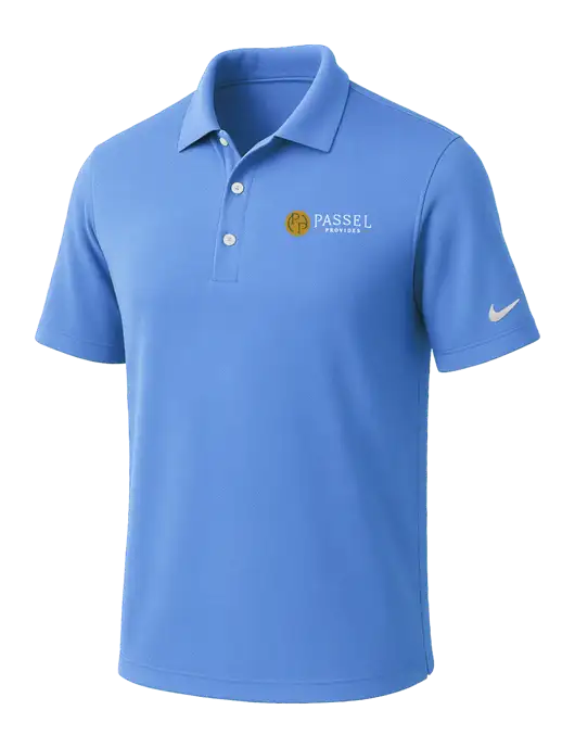 NIKE Carolina Blue Dri-Fit Micro Pique Polo w/Passel Provides Logo