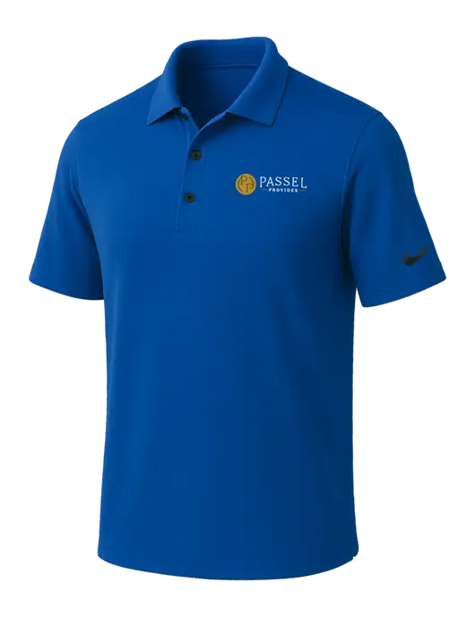 NIKE Dark Royal Dri-Fit Micro Pique Polo w/Passel Provides Logo