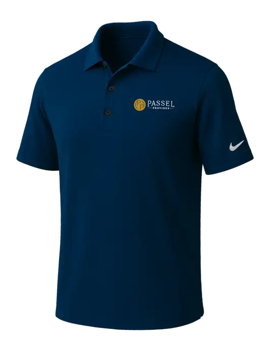 NIKE Navy Dri-Fit Micro Pique Polo w/Passel Provides Logo