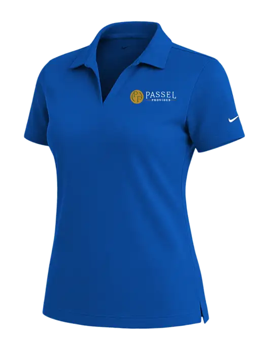 NIKE Royal Womens Dri-Fit Micro Pique Polo w/Passel Provides Logo