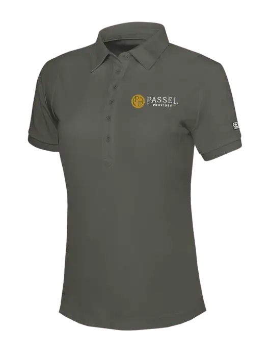 OGIO Womens Medium Grey Jewel Polo w/Passel Provides Logo