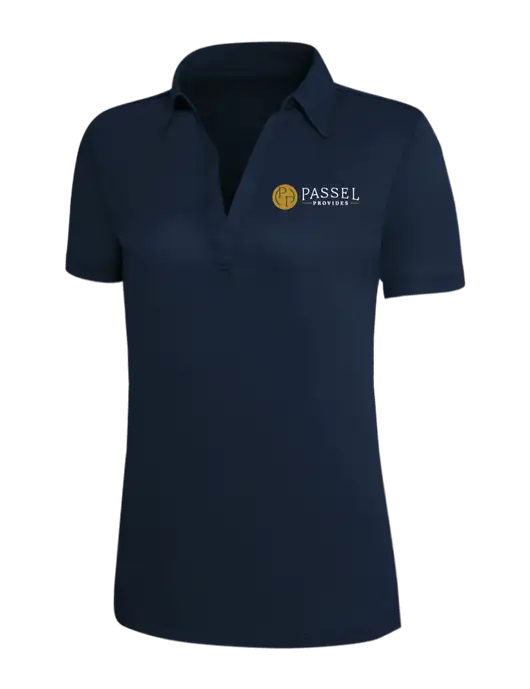 Navy Silk Touch Womens Performance Polo w/Passel Provides Logo