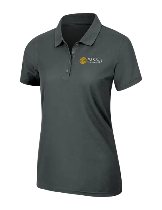 Dark Grey Womens Core Classic Pique Polo w/Passel Provides Logo