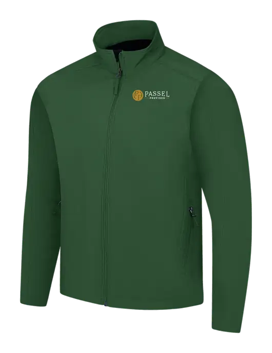 Dark Green Core Soft Shell Jacket w/Passel Provides Logo