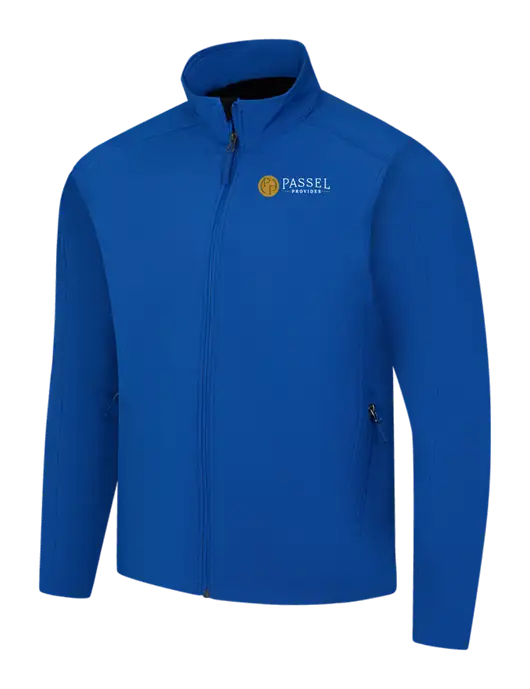 Dark Royal Core Soft Shell Jacket w/Passel Provides Logo