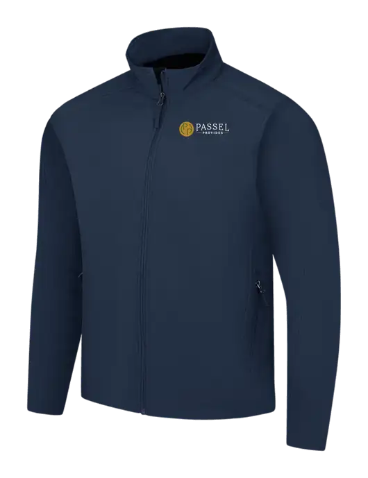 Navy Core Soft Shell Jacket w/Passel Provides Logo