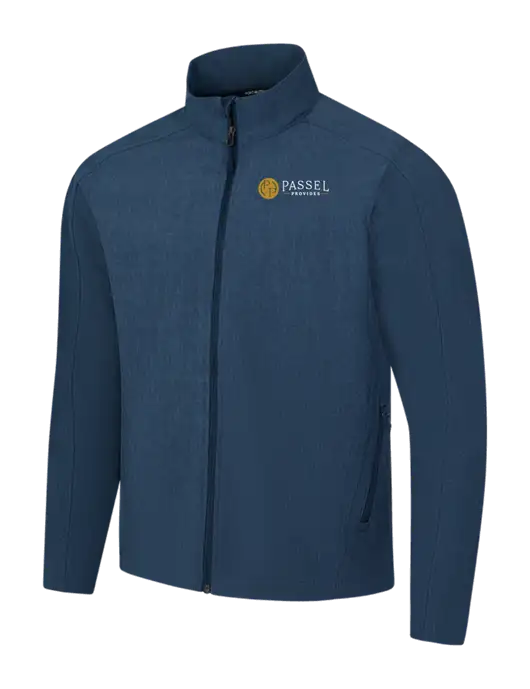 Navy Heather Core Soft Shell Jacket w/Passel Provides Logo