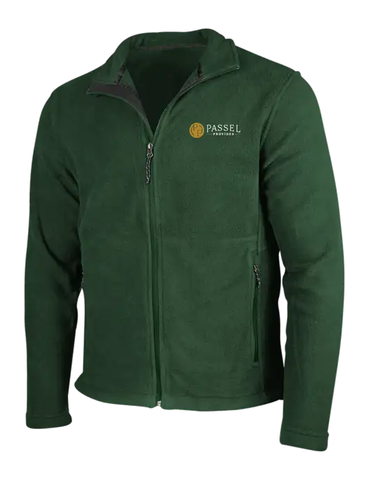 Dark Green Fleece Jacket w/Passel Provides Logo
