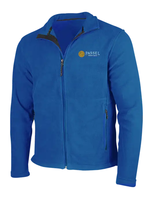 Dark Royal Fleece Jacket w/Passel Provides Logo