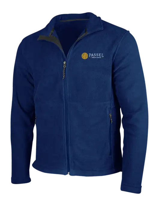 Navy Fleece Jacket w/Passel Provides Logo