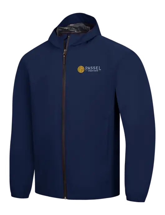 Navy Essential Rain Jacket w/Passel Provides Logo