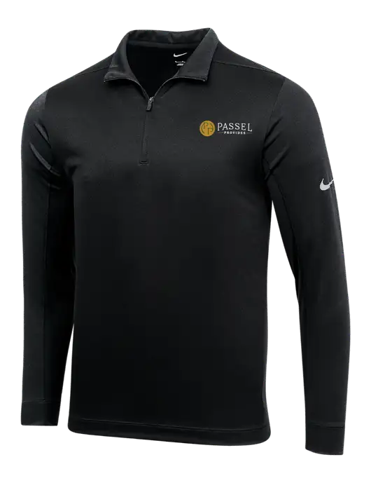 NIKE Black Dry 1/2 Zip Cover-Up w/Passel Provides Logo