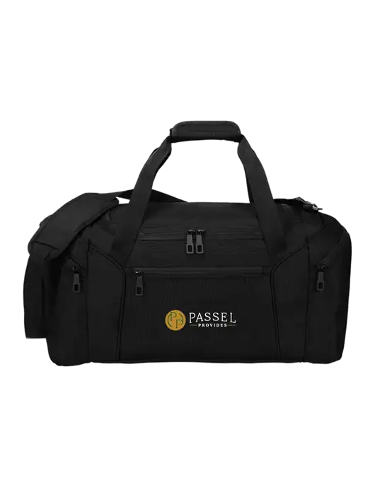 Slim & Lite Black Duffel    w/Passel Provides Logo