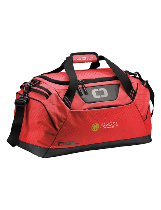 OGIO Red Catalyst Duffle
 w/Passel Provides Logo