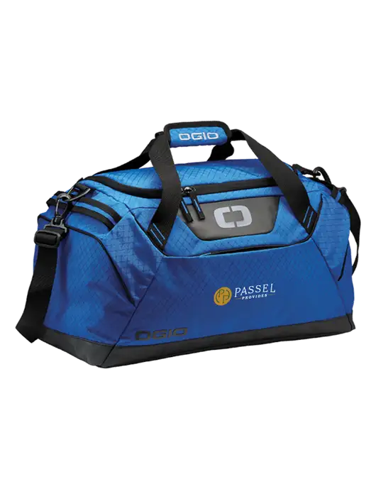 OGIO Royal Blue Catalyst Duffle
 w/Passel Provides Logo