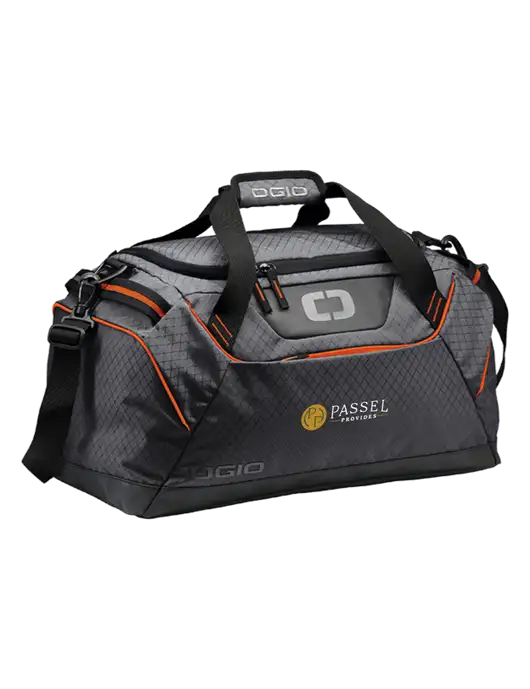 OGIO Tarmac/Orange Catalyst Duffle
 w/Passel Provides Logo