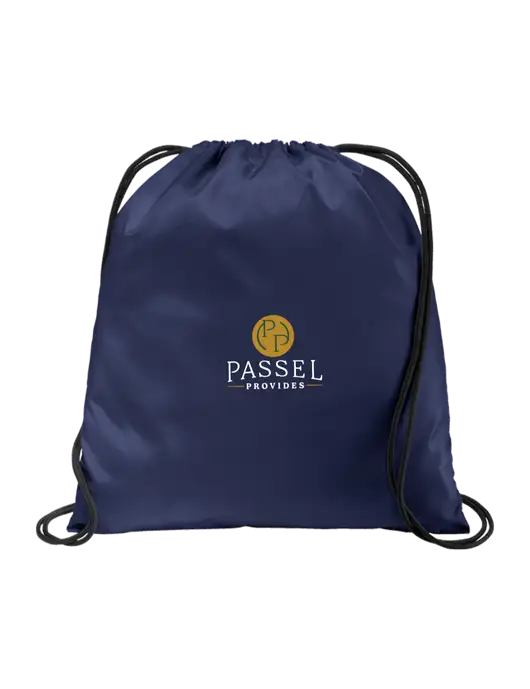 Drawstring  True Navy Cinch Pack w/Passel Provides Logo