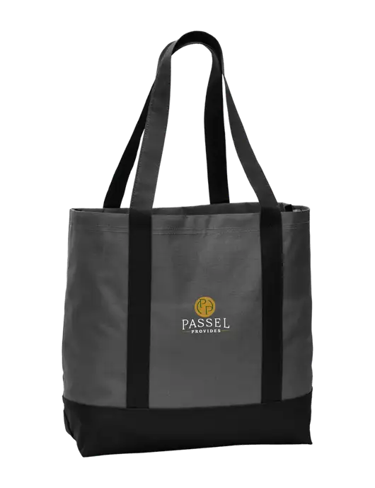 Carryall Charcoal/Black Day Tote Dark w/Passel Provides Logo