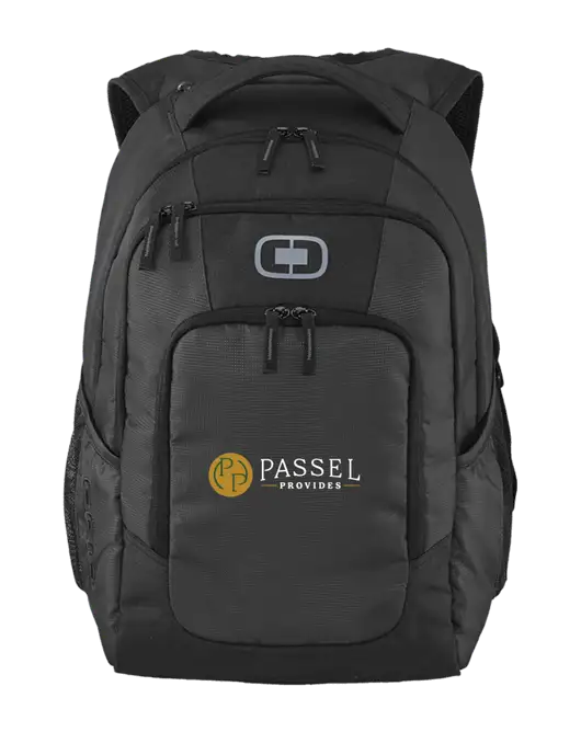 OGIO Diesel Grey Logan Laptop Backpack
 w/Passel Provides Logo