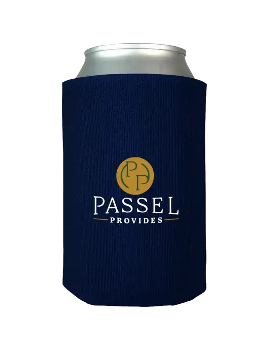 Dark Navy Foam Coolie w/Passel Provides Logo